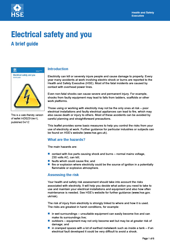 Electrical Safety and You